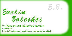 evelin bolcskei business card